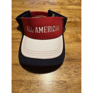 ALL AMERICAN Visor Hat USA Red White Blue‎ Adjustable